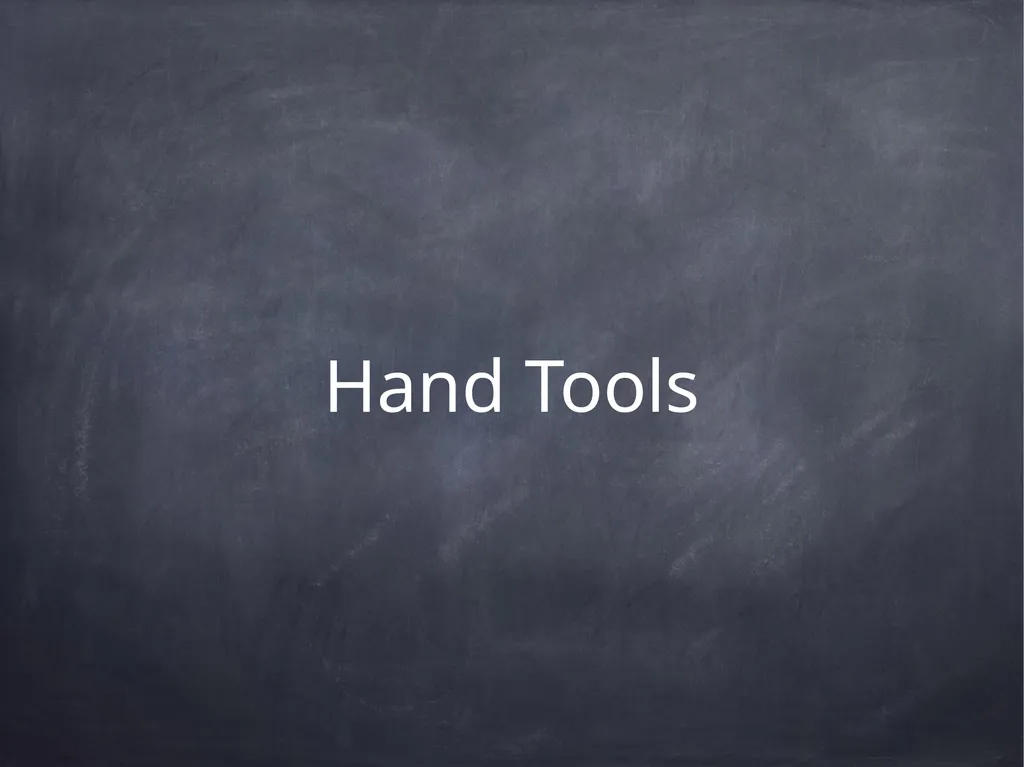 Hand & Power Tool Safety This material was - slide 6 of 37