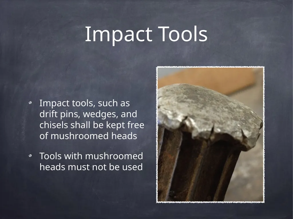 Hand & Power Tool Safety This material was - slide 8 of 37