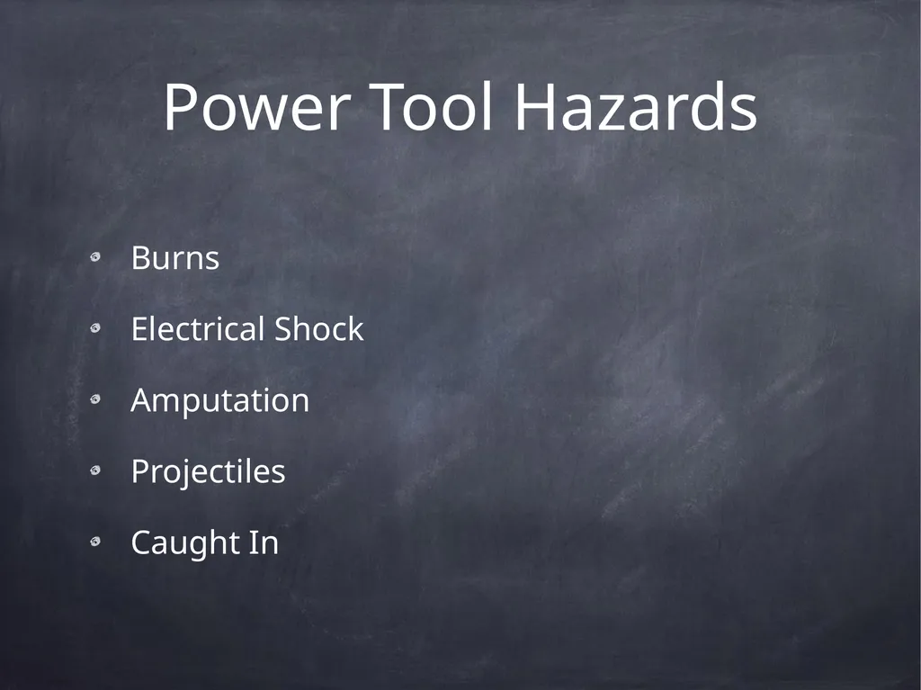 Hand & Power Tool Safety This material was - slide 14 of 37