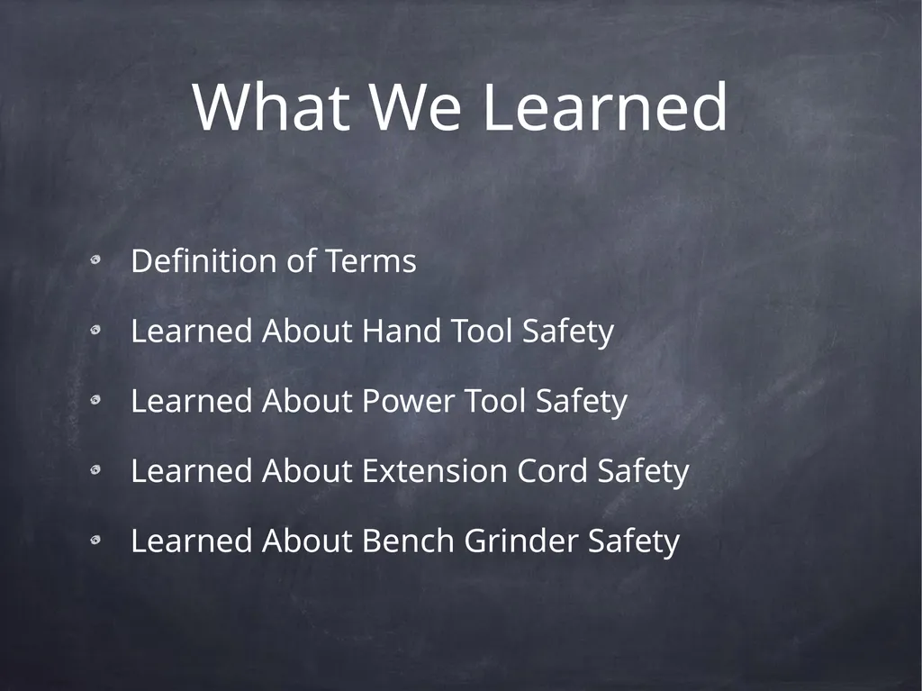 Hand & Power Tool Safety This material was - slide 37 of 37