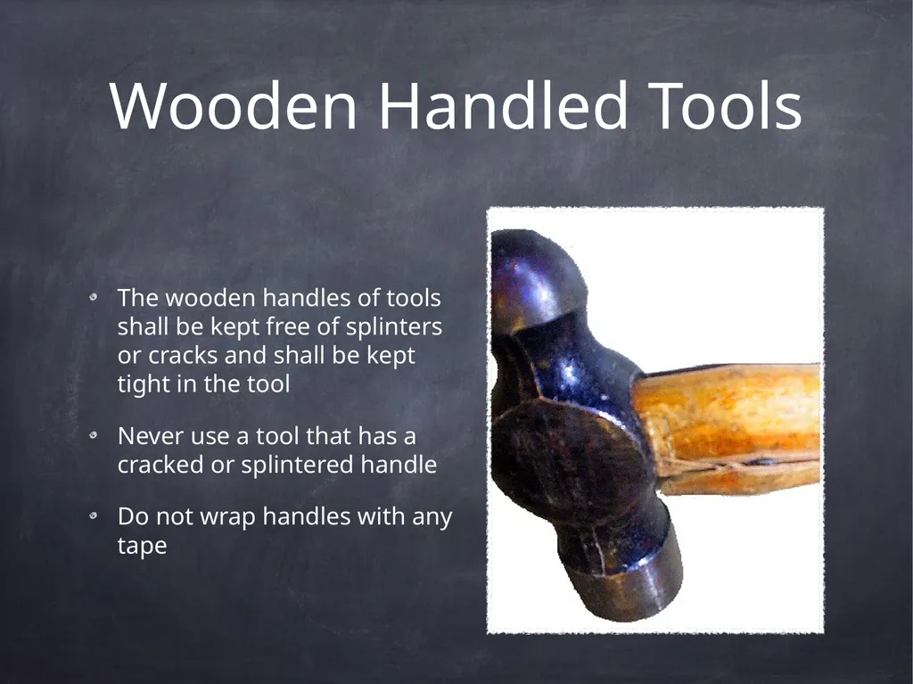Hand & Power Tool Safety This material was - slide 9 of 37