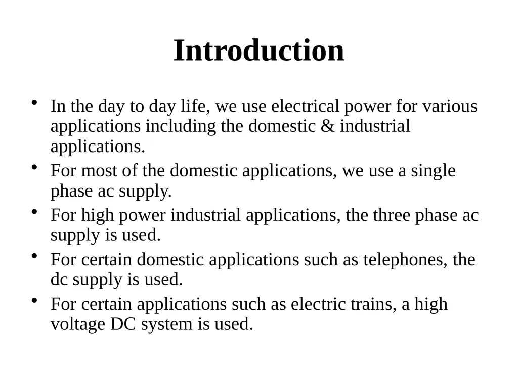 Introduction to Electric Power System and A. C. - slide 3 of 141