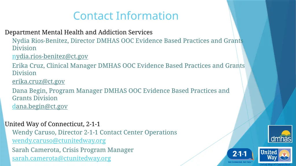 Adult Crisis Telephone Intervention and Options - slide 25 of 25