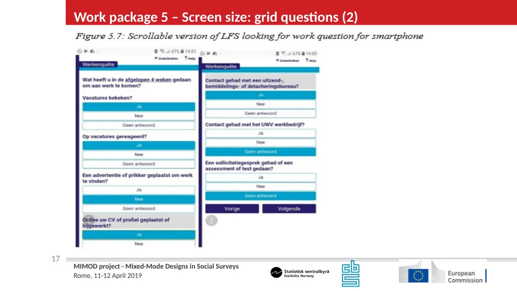 WP5 Deliverable 4 - Summary results from testing - slide 17 of 22