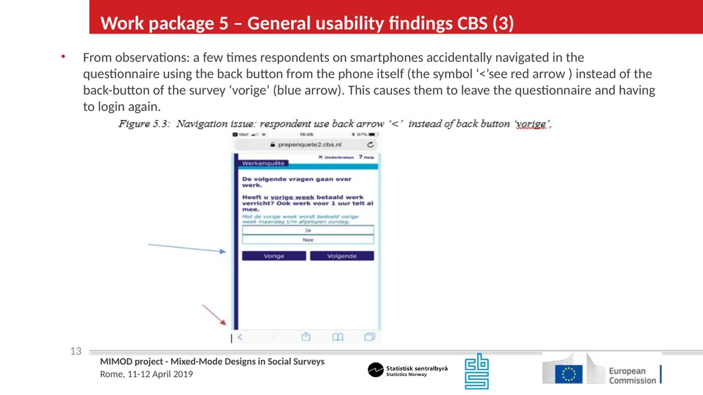 WP5 Deliverable 4 - Summary results from testing - slide 13 of 22