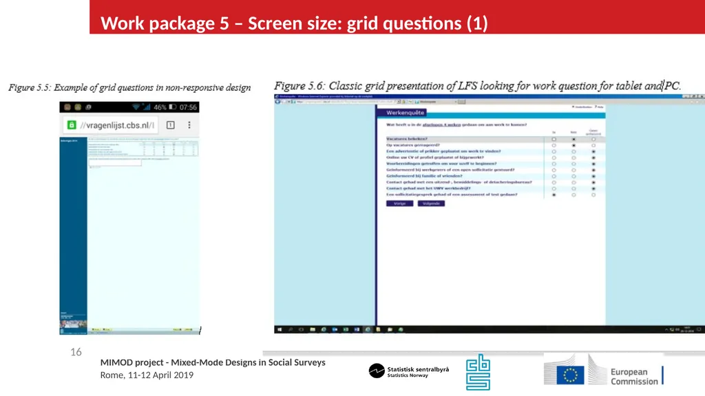 WP5 Deliverable 4 - Summary results from testing - slide 16 of 22