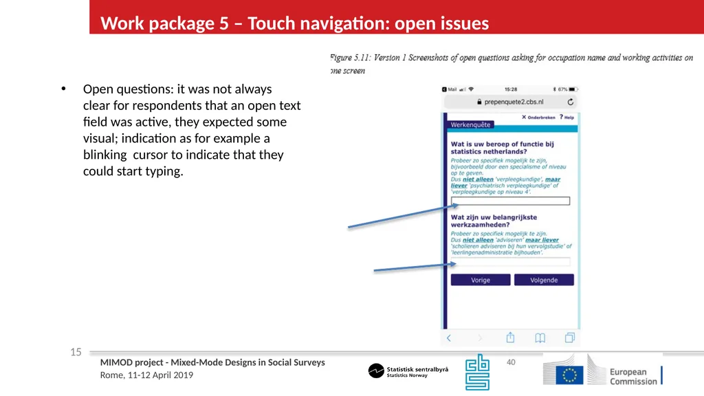 WP5 Deliverable 4 - Summary results from testing - slide 15 of 22