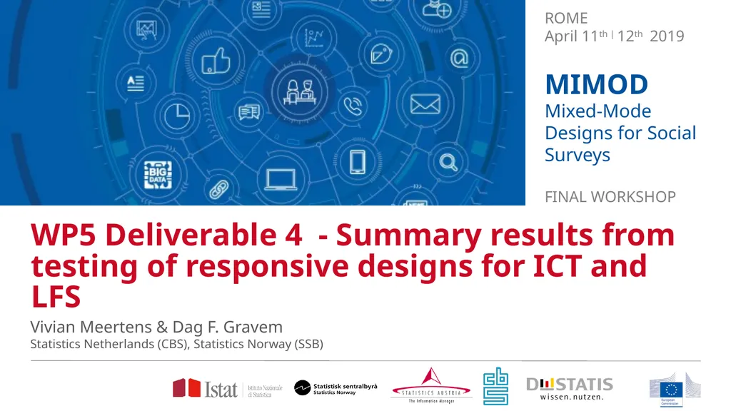 WP5 Deliverable 4 - Summary results from testing - slide 1 of 22