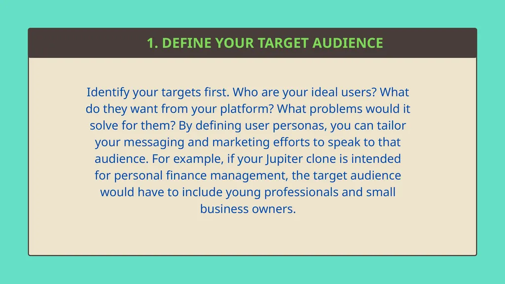 MARKETING YOUR JUPITER CLONE: STRATEGIES FOR - slide 3 of 13