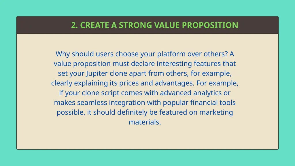 MARKETING YOUR JUPITER CLONE: STRATEGIES FOR - slide 4 of 13