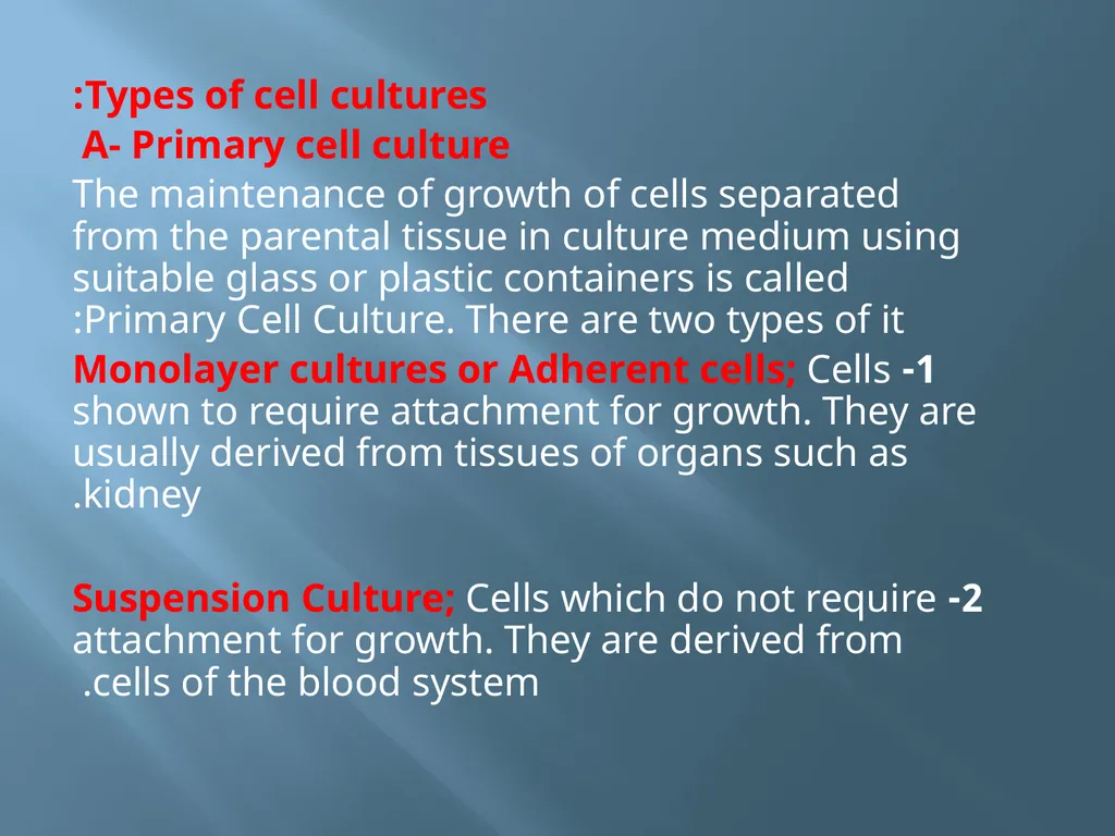 Animal tissue culture Lec.4 Animal tissue culture: - slide 9 of 22