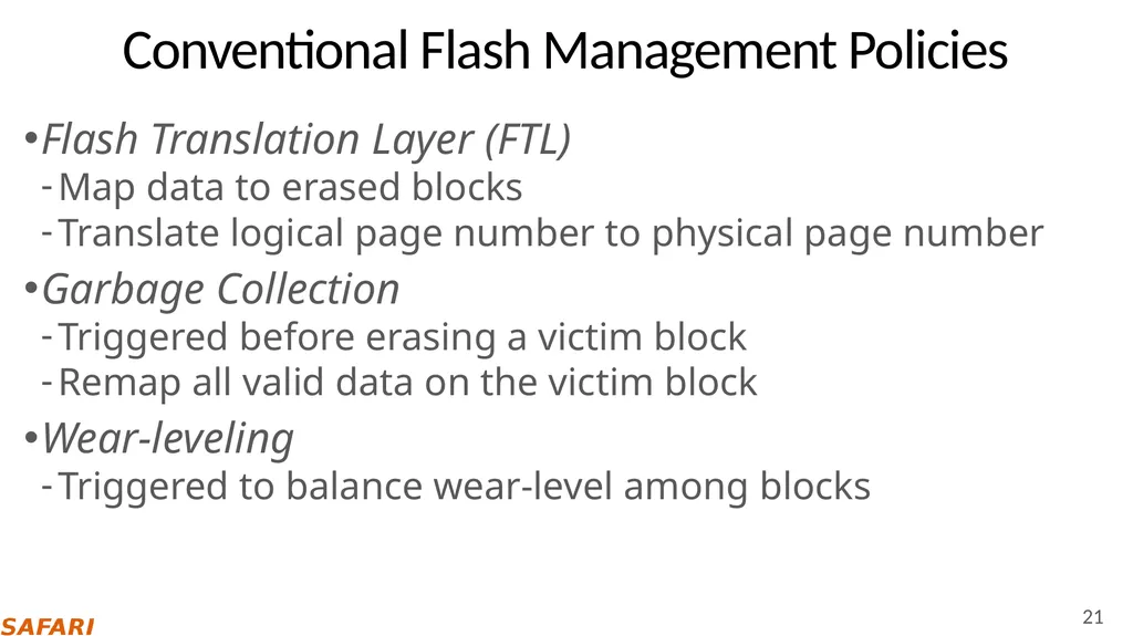 Improving NAND Flash Memory Lifetime with - slide 21 of 35