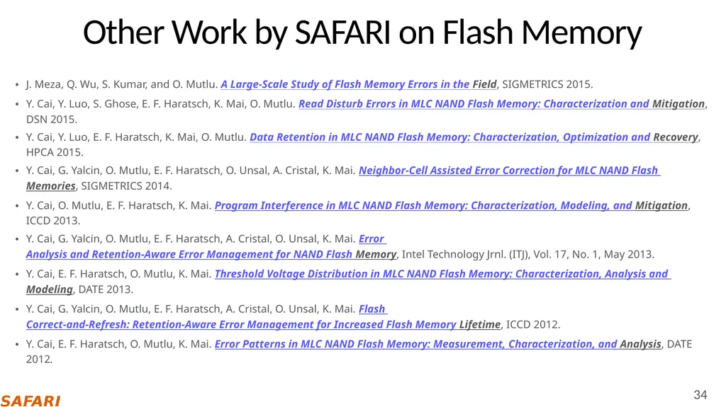 Improving NAND Flash Memory Lifetime with - slide 34 of 35