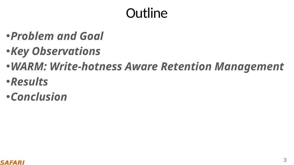 Improving NAND Flash Memory Lifetime with - slide 3 of 35