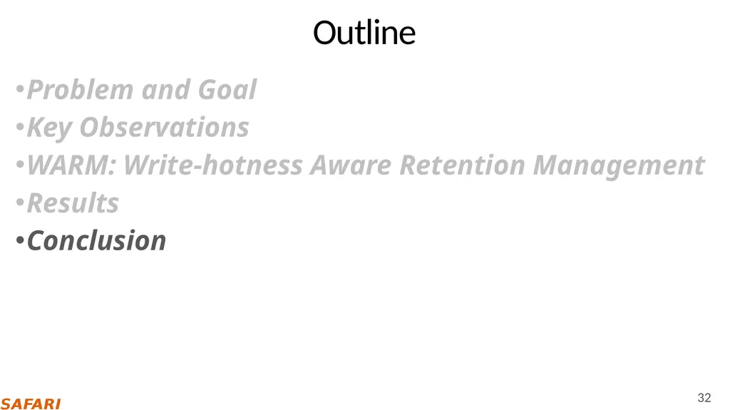 Improving NAND Flash Memory Lifetime with - slide 32 of 35
