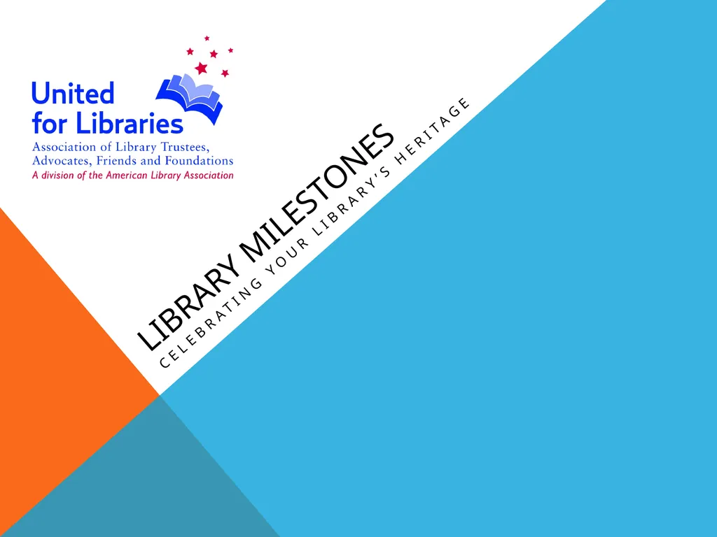 Library Milestones Celebrating your library’s - slide 1 of 14