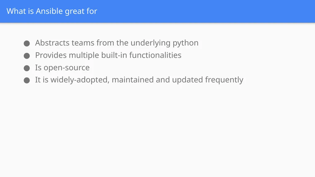 From Ansible to Nornir: sailing from a network - slide 5 of 18
