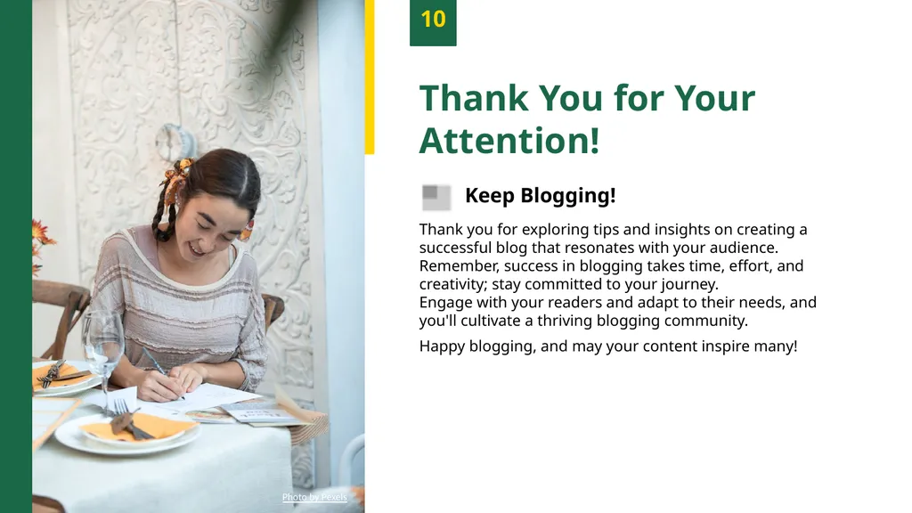 Crafting Your Ideal Blog Essential Tips & Tools - slide 12 of 12