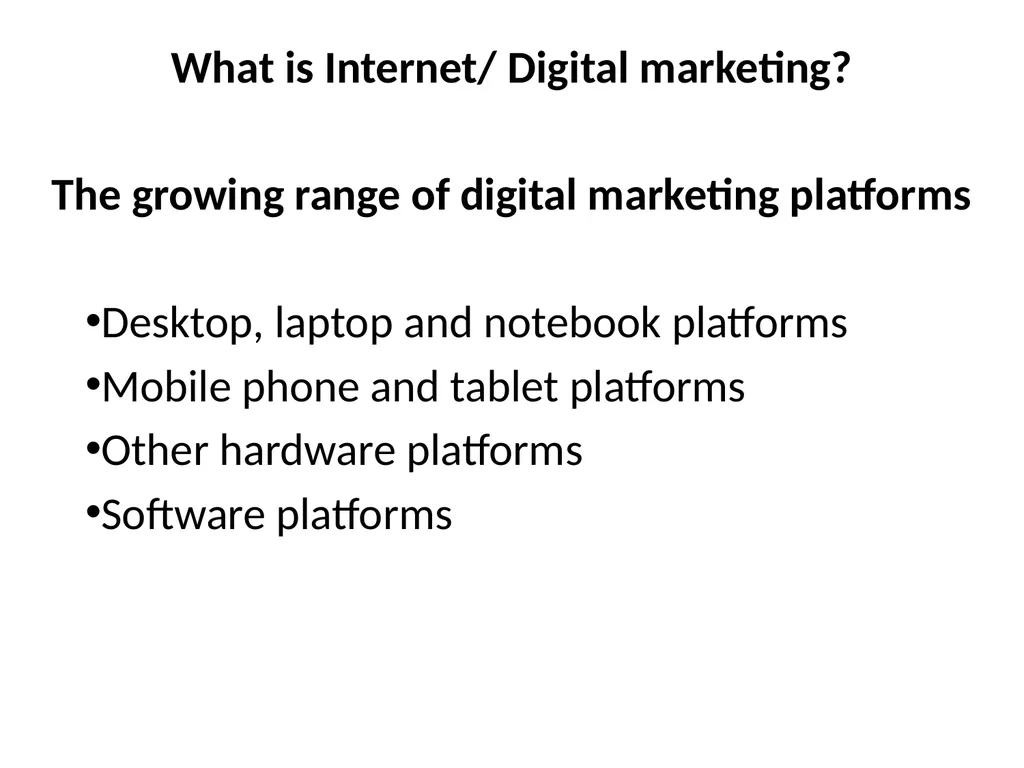 Digital Marketing Digital marketing fundamentals: - slide 23 of 41