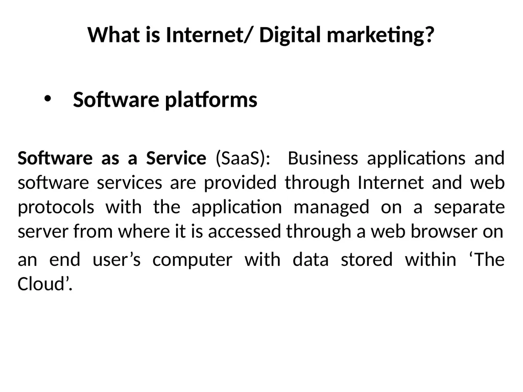 Digital Marketing Digital marketing fundamentals: - slide 29 of 41