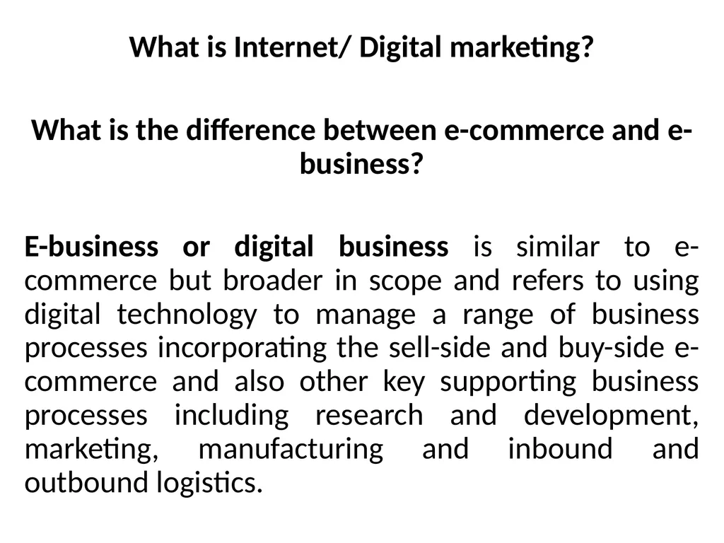 Digital Marketing Digital marketing fundamentals: - slide 40 of 41