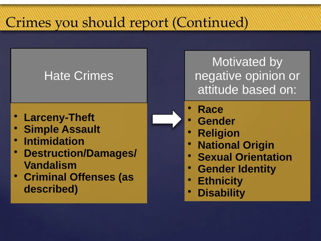 Truman Campus Security Authority Training Goal and - slide 18 of 25