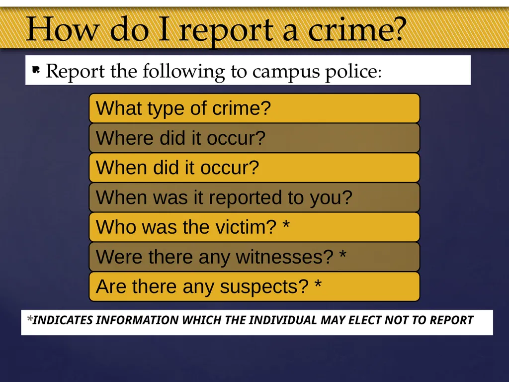 Truman Campus Security Authority Training Goal and - slide 21 of 25