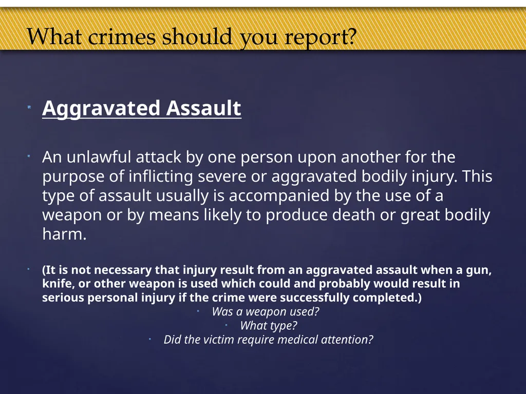 Truman Campus Security Authority Training Goal and - slide 14 of 25