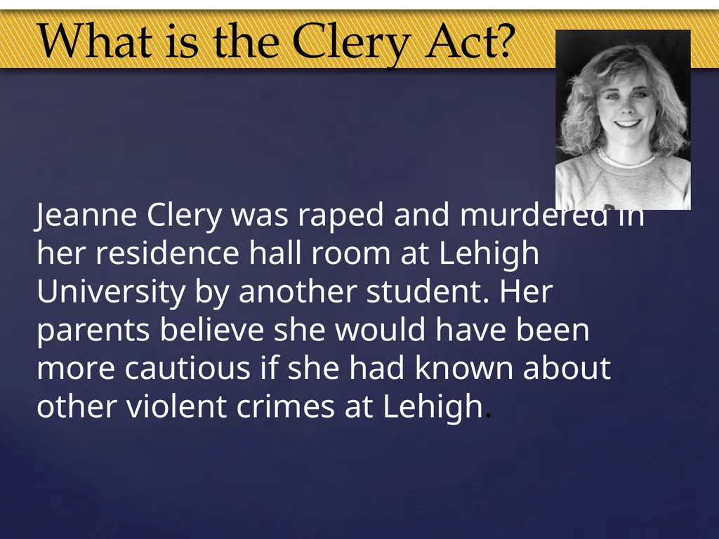 Truman Campus Security Authority Training Goal and - slide 4 of 25