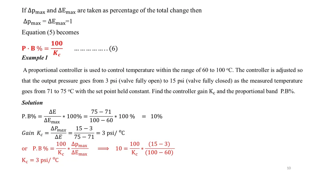 Process Control Course II Lecture 4 The - slide 10 of 19