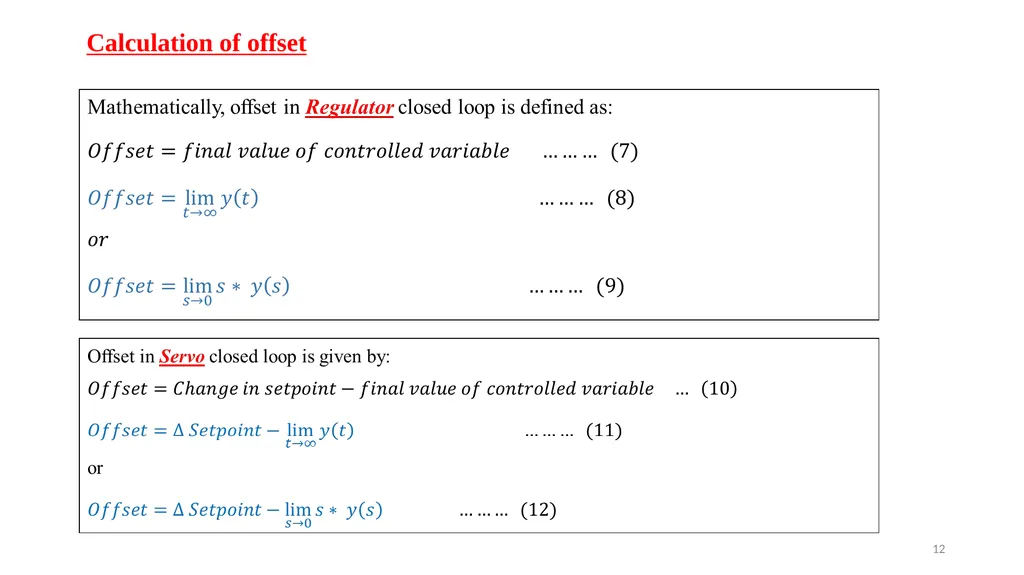 Process Control Course II Lecture 4 The - slide 12 of 19