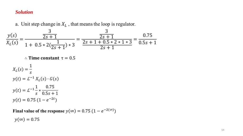 Process Control Course II Lecture 4 The - slide 14 of 19