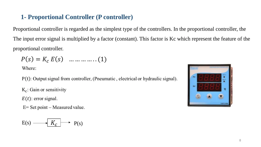 Process Control Course II Lecture 4 The - slide 8 of 19