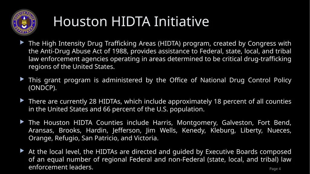 HPD Narcotics Division Overview Chief art acevedo - slide 4 of 10