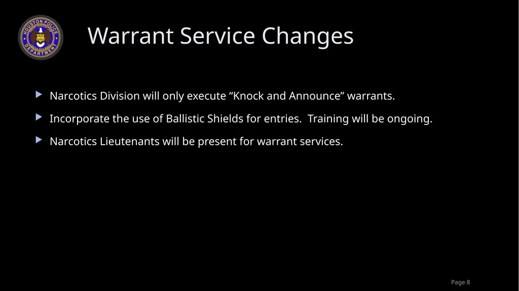 HPD Narcotics Division Overview Chief art acevedo - slide 8 of 10