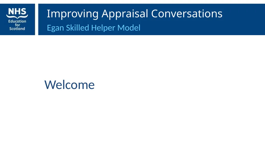 Improving Appraisal Conversations Egan Skilled - slide 1 of 27