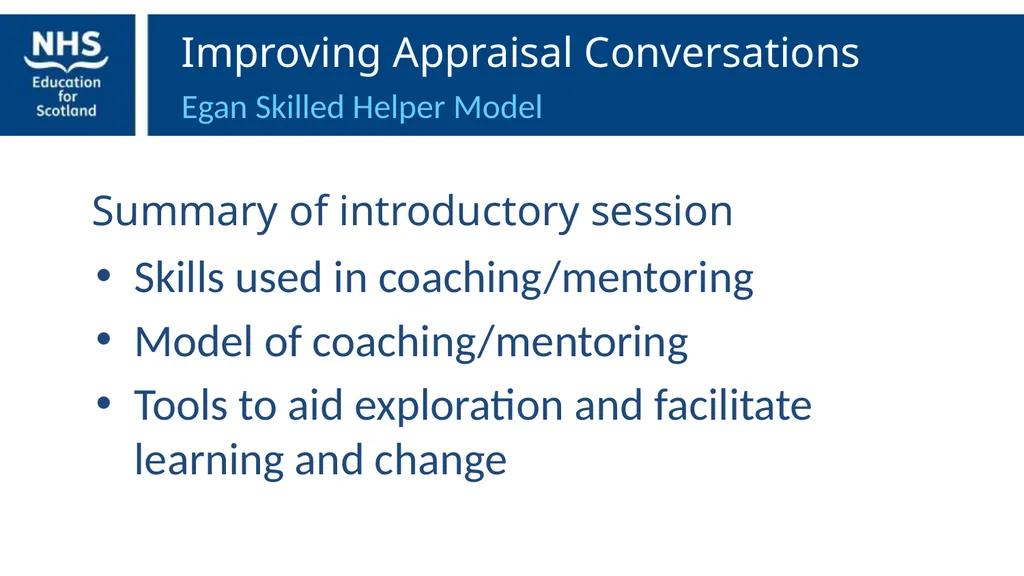 Improving Appraisal Conversations Egan Skilled - slide 24 of 27