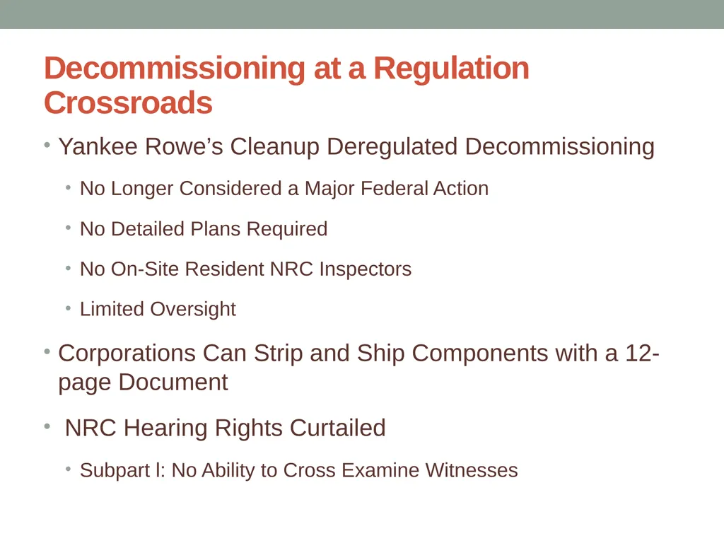 Decommissioning from the front lines history, - slide 6 of 11