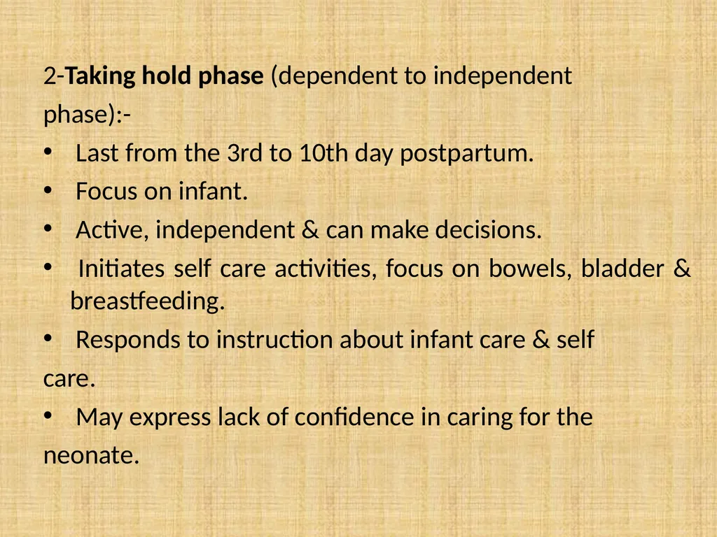 psychological complication, post-partum blues, - slide 6 of 36