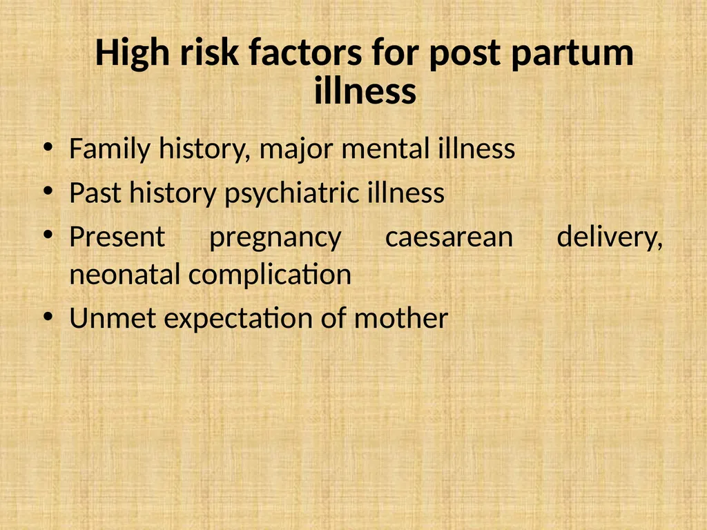 psychological complication, post-partum blues, - slide 8 of 36