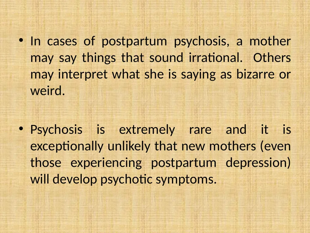psychological complication, post-partum blues, - slide 24 of 36