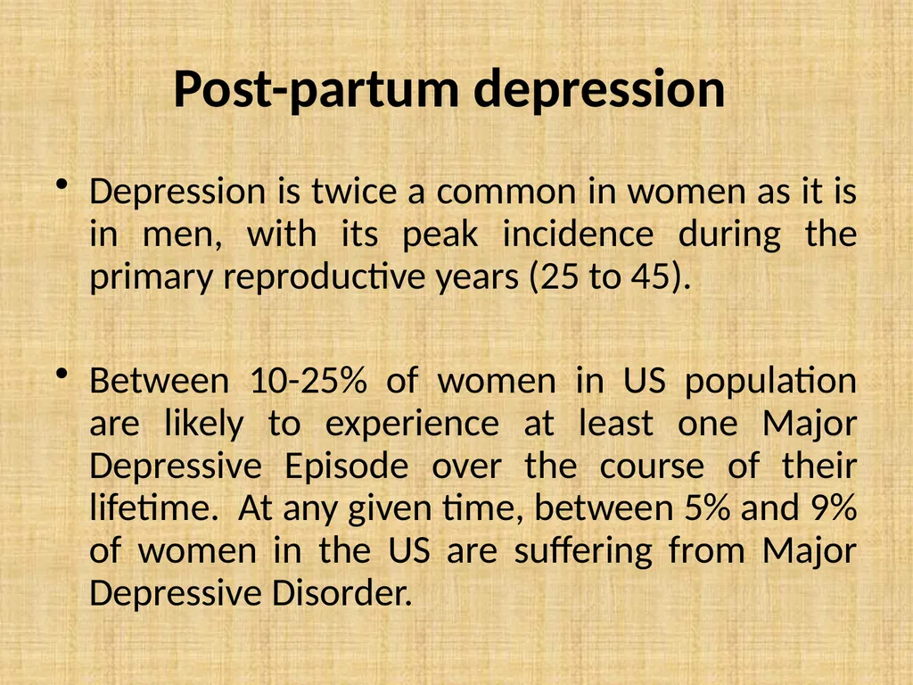 psychological complication, post-partum blues, - slide 16 of 36