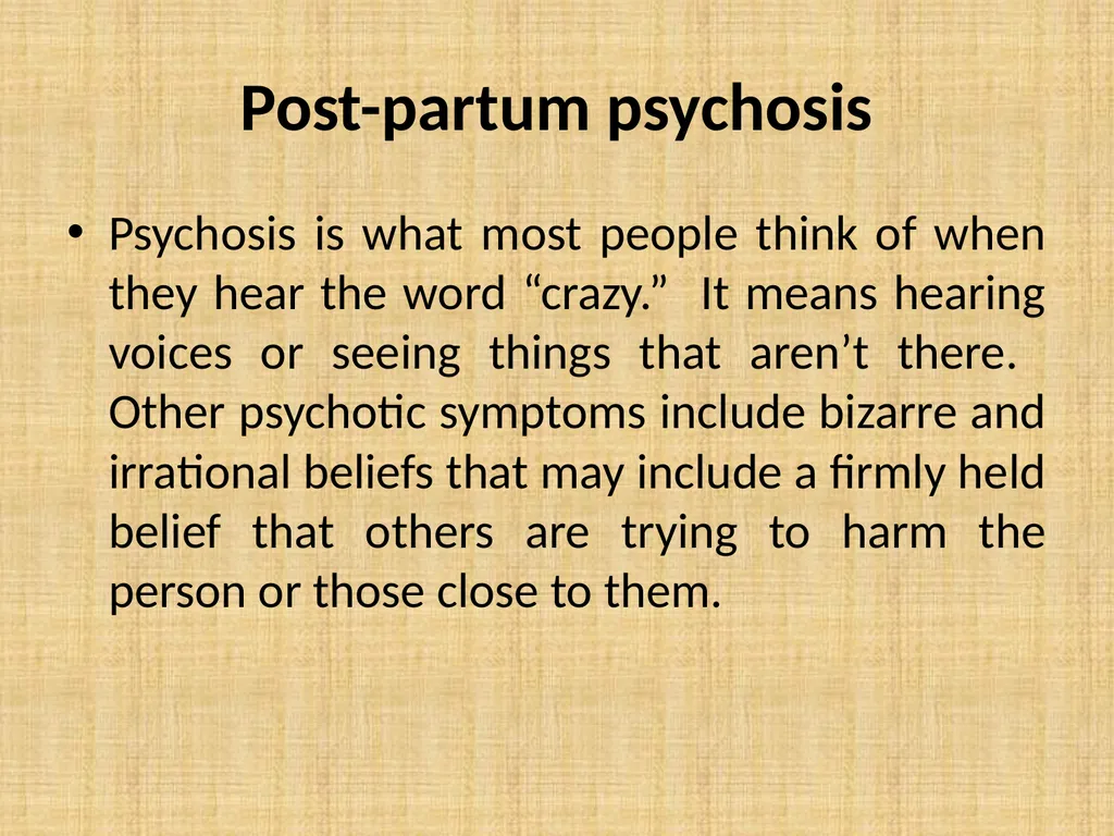 psychological complication, post-partum blues, - slide 23 of 36