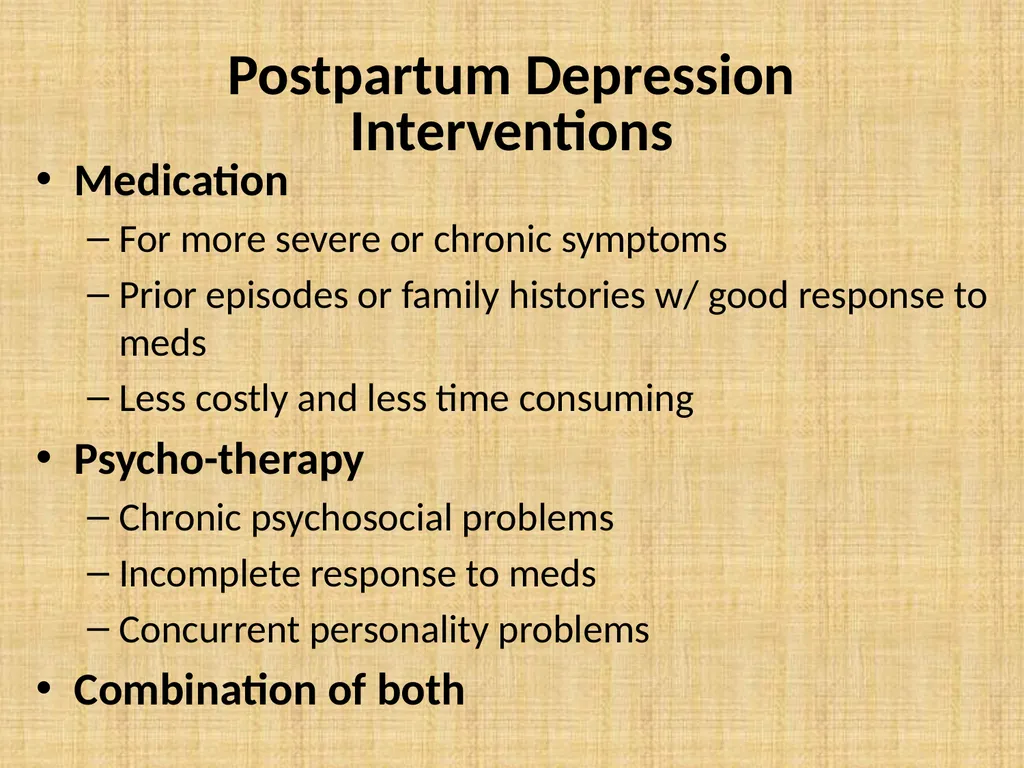 psychological complication, post-partum blues, - slide 22 of 36
