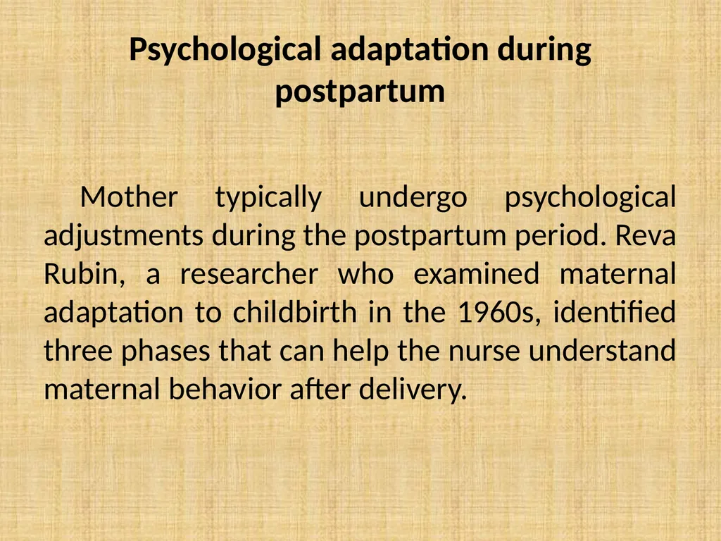 psychological complication, post-partum blues, - slide 4 of 36