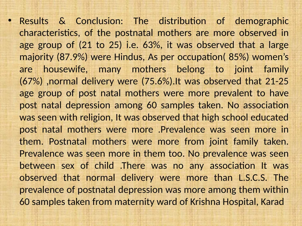 psychological complication, post-partum blues, - slide 33 of 36