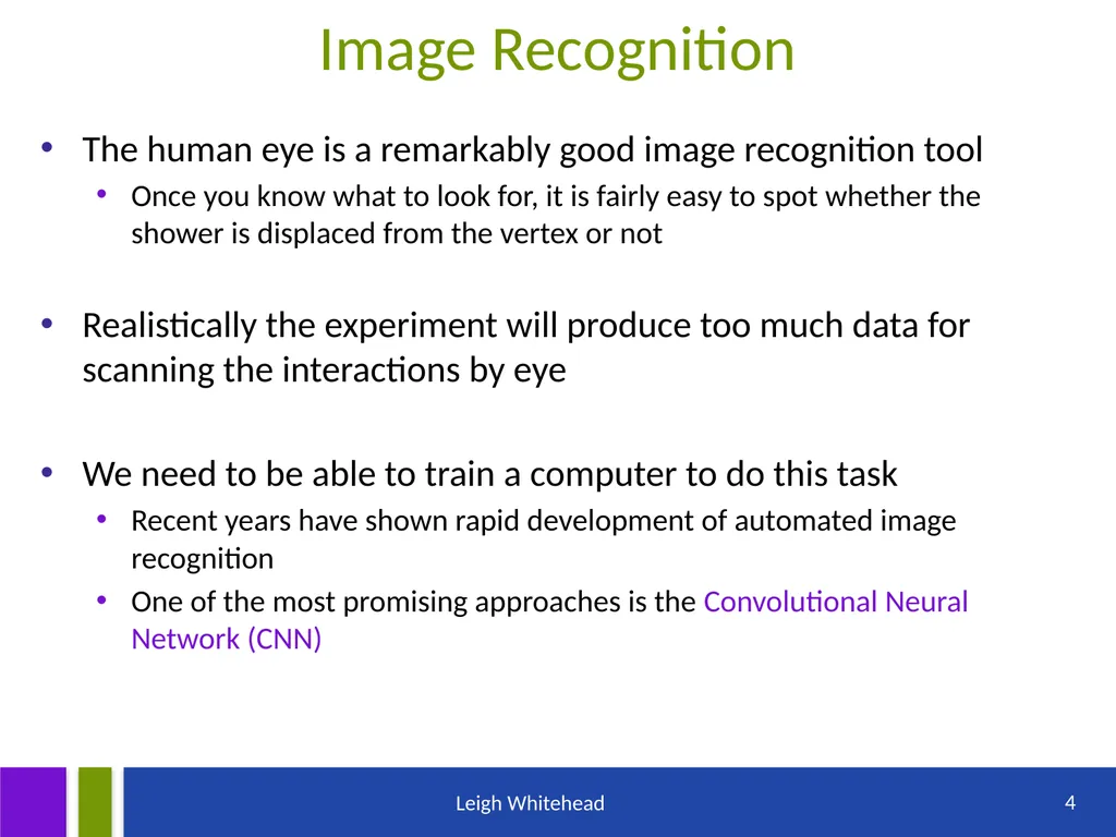 DUNE neutrino flavour identification using a CNN - slide 4 of 19
