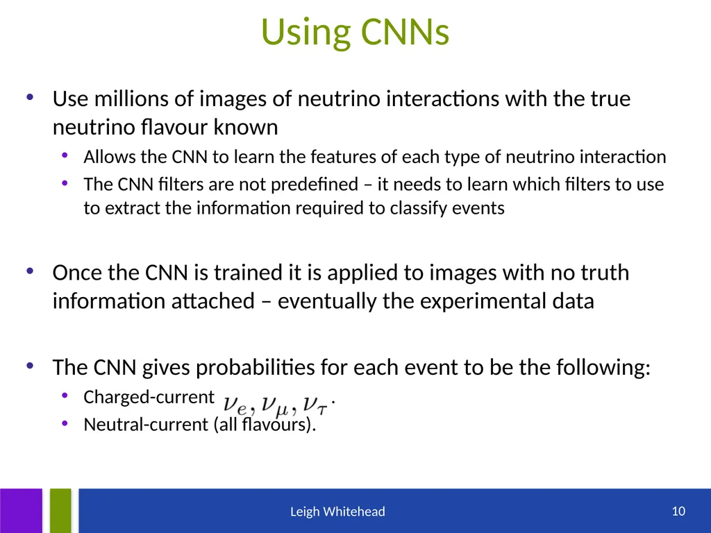 DUNE neutrino flavour identification using a CNN - slide 10 of 19
