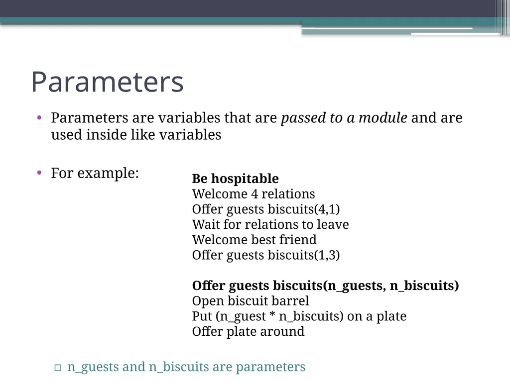 Sequences, Modules and Variables David Millard - slide 18 of 22