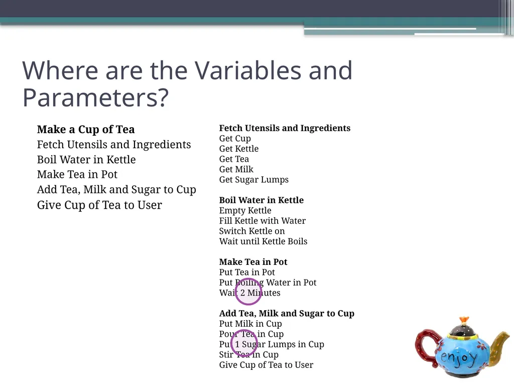 Sequences, Modules and Variables David Millard - slide 20 of 22